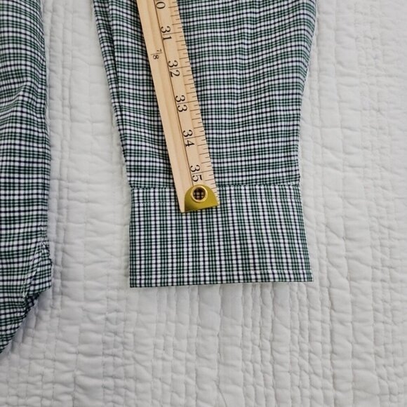 NEW Polo Ralph Lauren Classic Twill Shirt 17 1/2 36/37 Green Plaid Flesh Pony - Picture 15 of 16